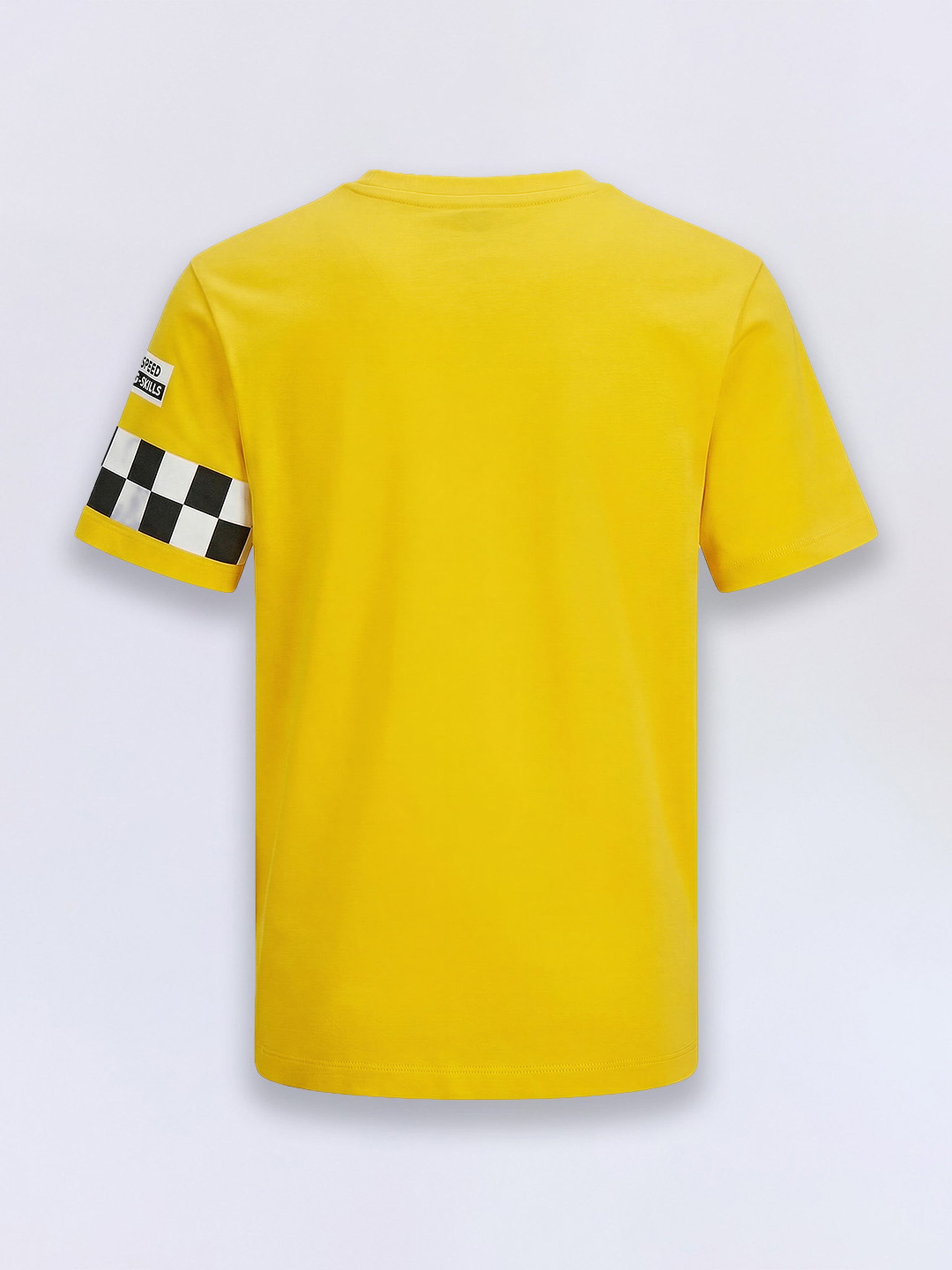 Boys Yellow Racer Print T-shirt