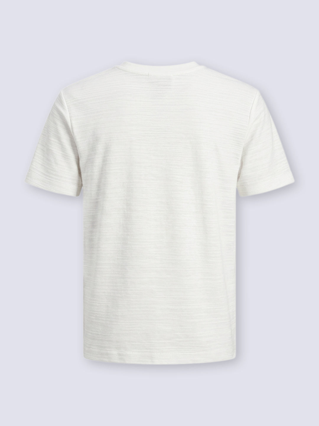 Boys White Printed Cotton T-shirt