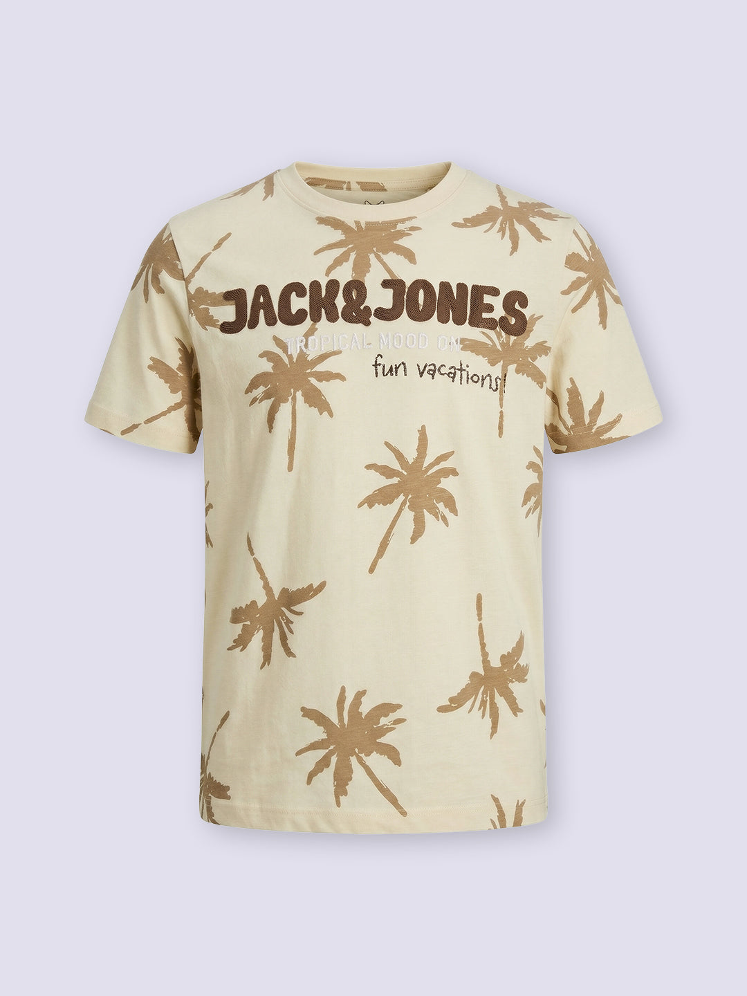 Boys Palm Tree Print Cotton T-shirt