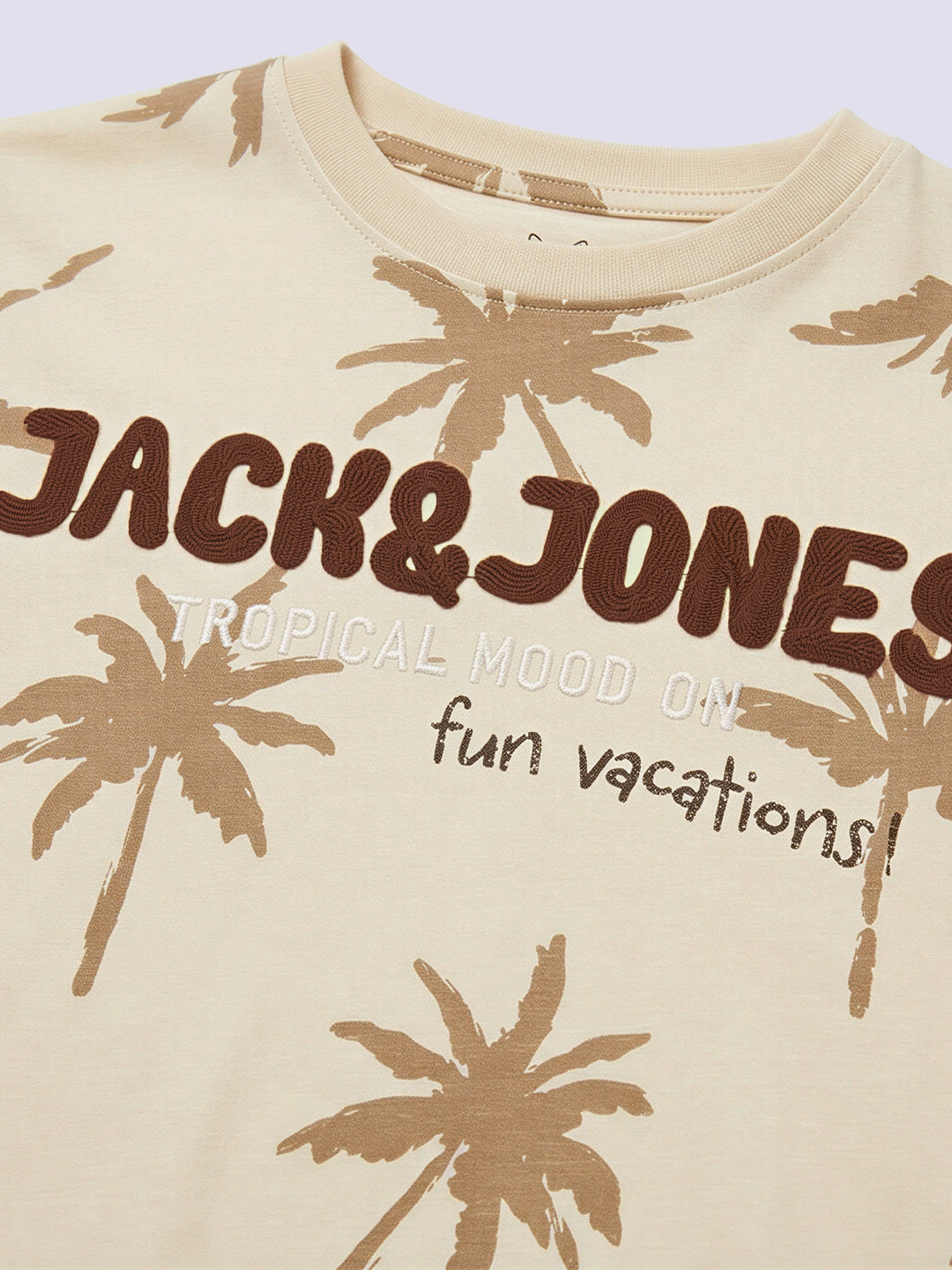 Boys Palm Tree Print Cotton T-shirt