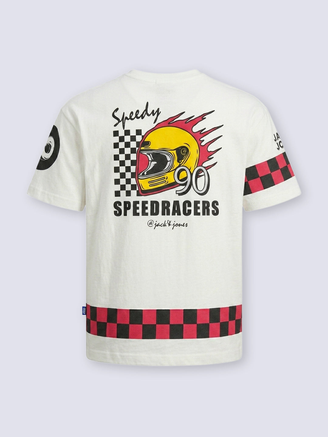 Boys Motorsport Inspired Oversized T-shirt - White