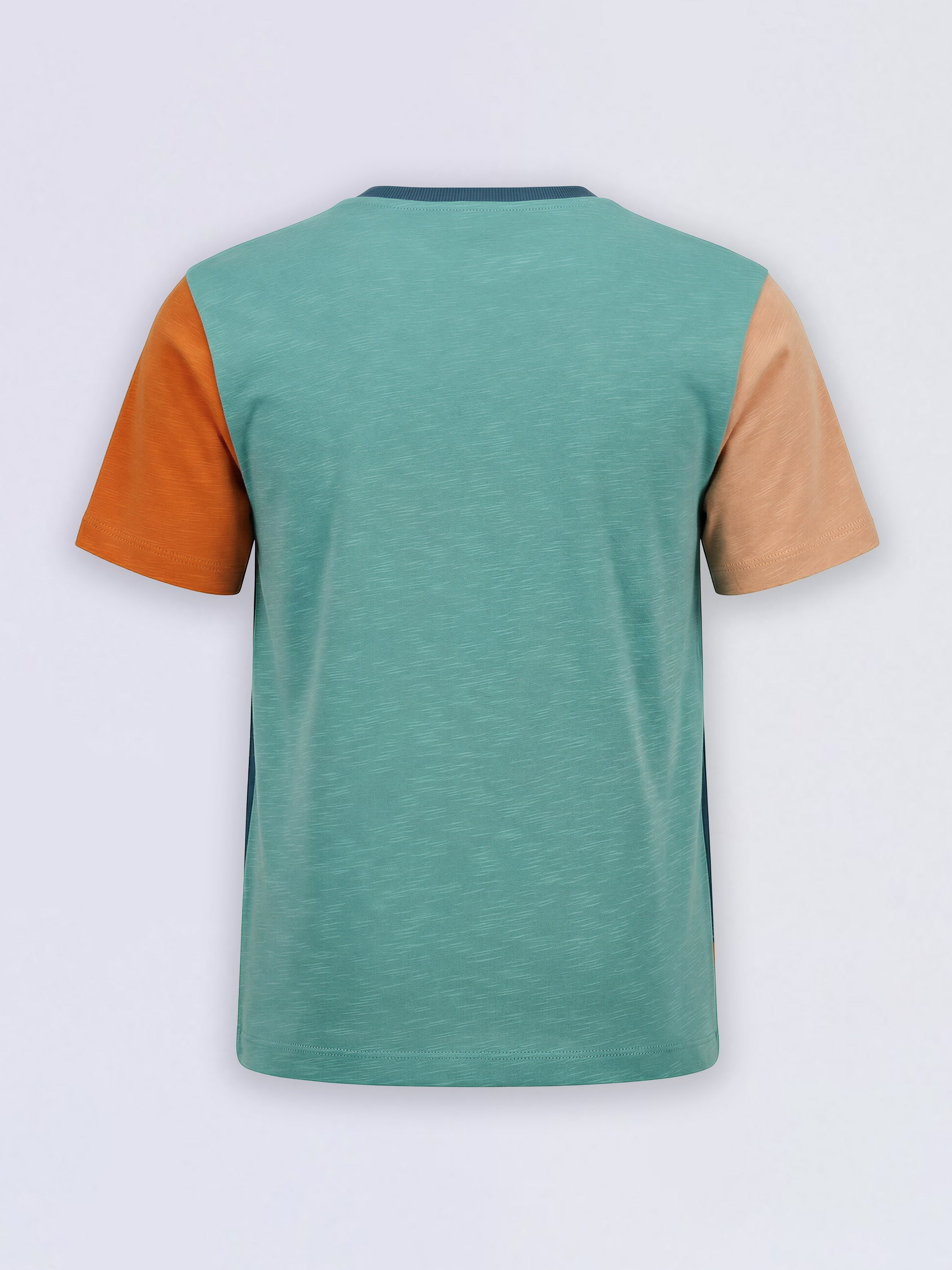 Boys Green Colourblocked T-shirt