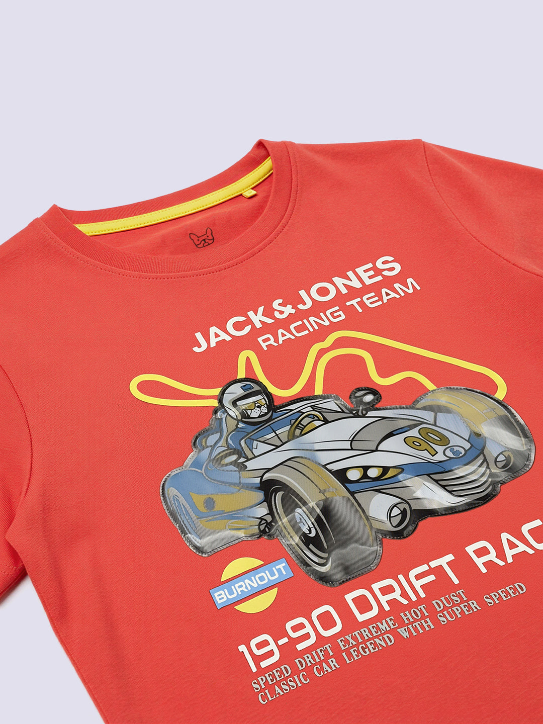 Boys Racer Car Print Cotton T-shirt