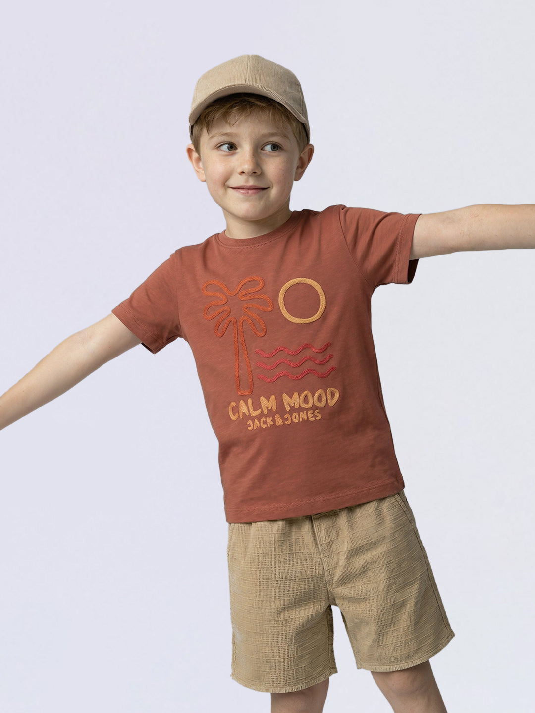 Boys Embroidered Print Cotton T-shirt