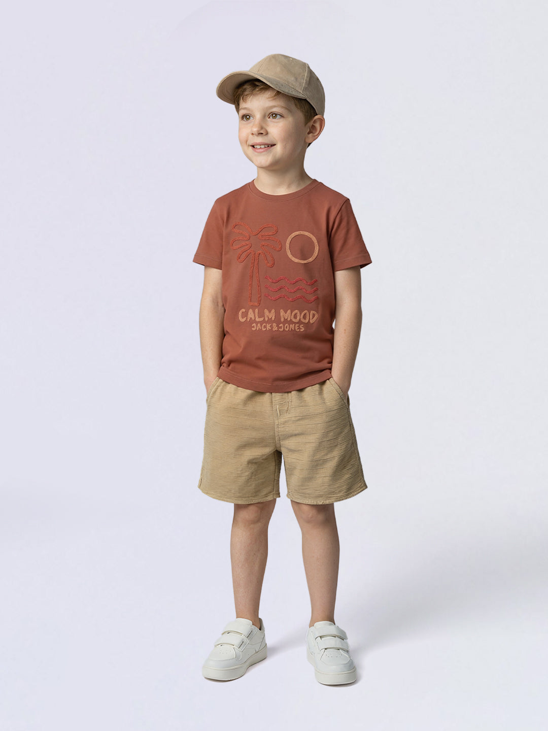 Boys Embroidered Print Cotton T-shirt