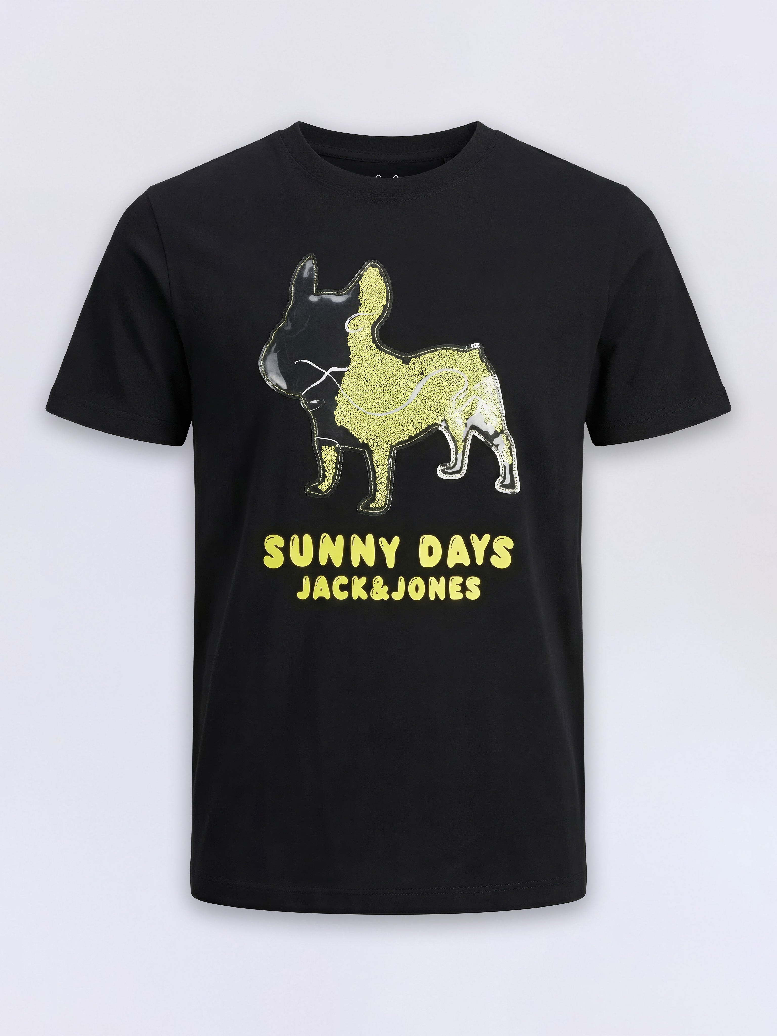 Boys Black Interactive Print T-shirt