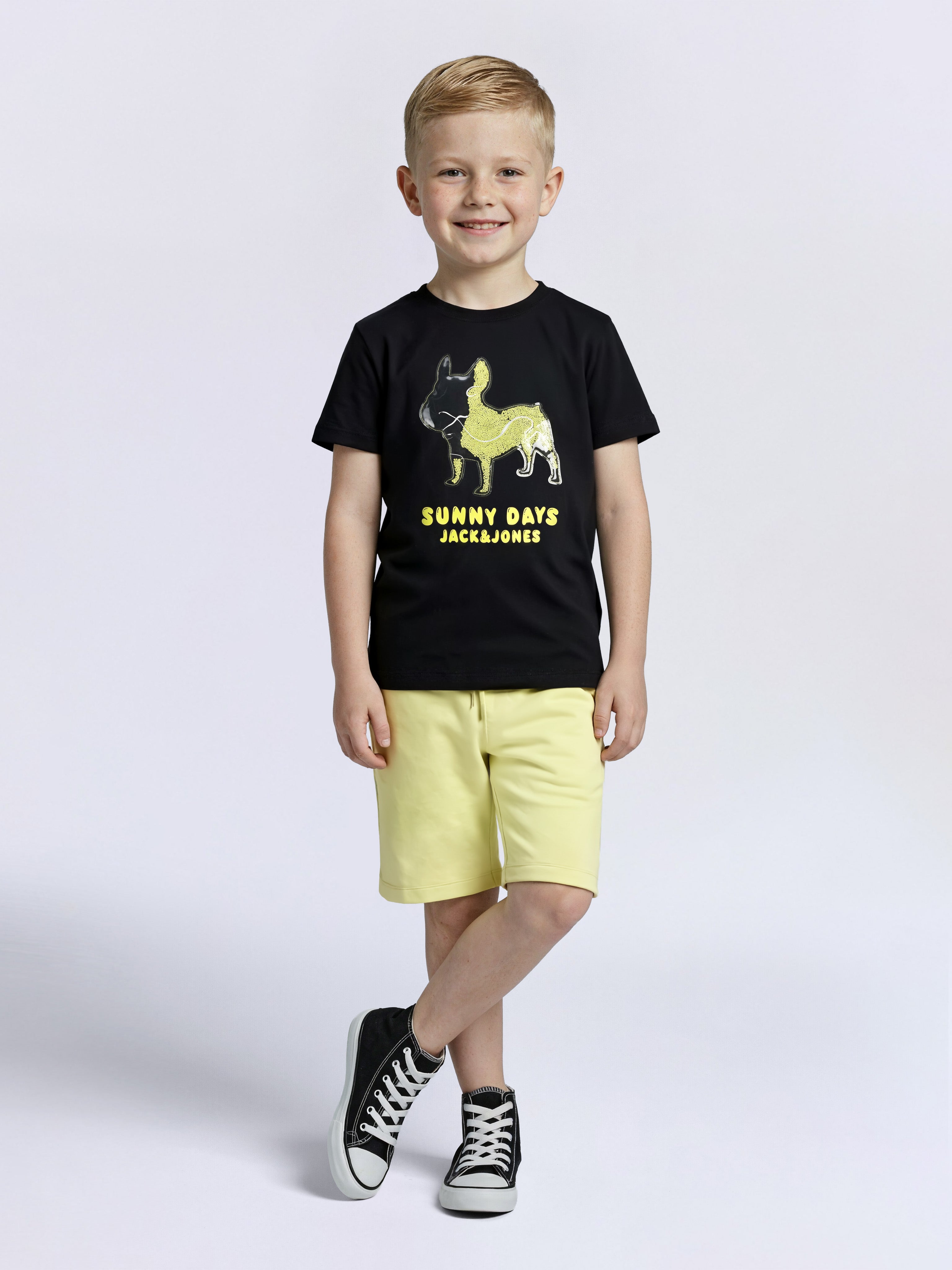 Boys Black Interactive Print T-shirt