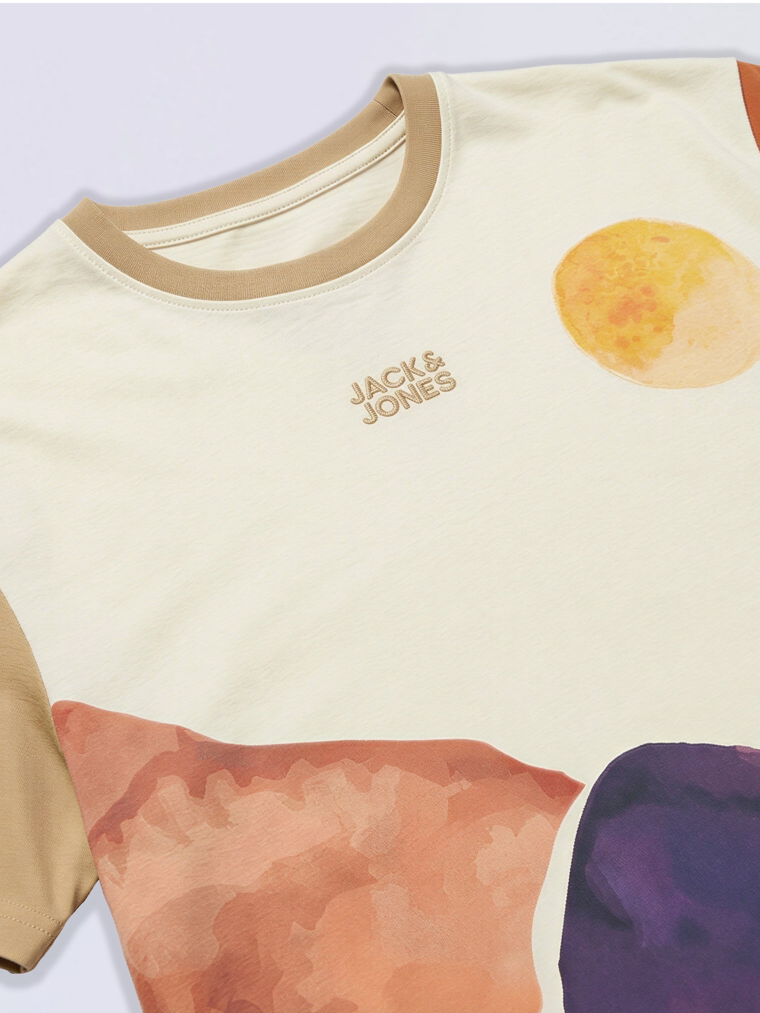 Boys Brown Colourblocked Oversized T-shirt