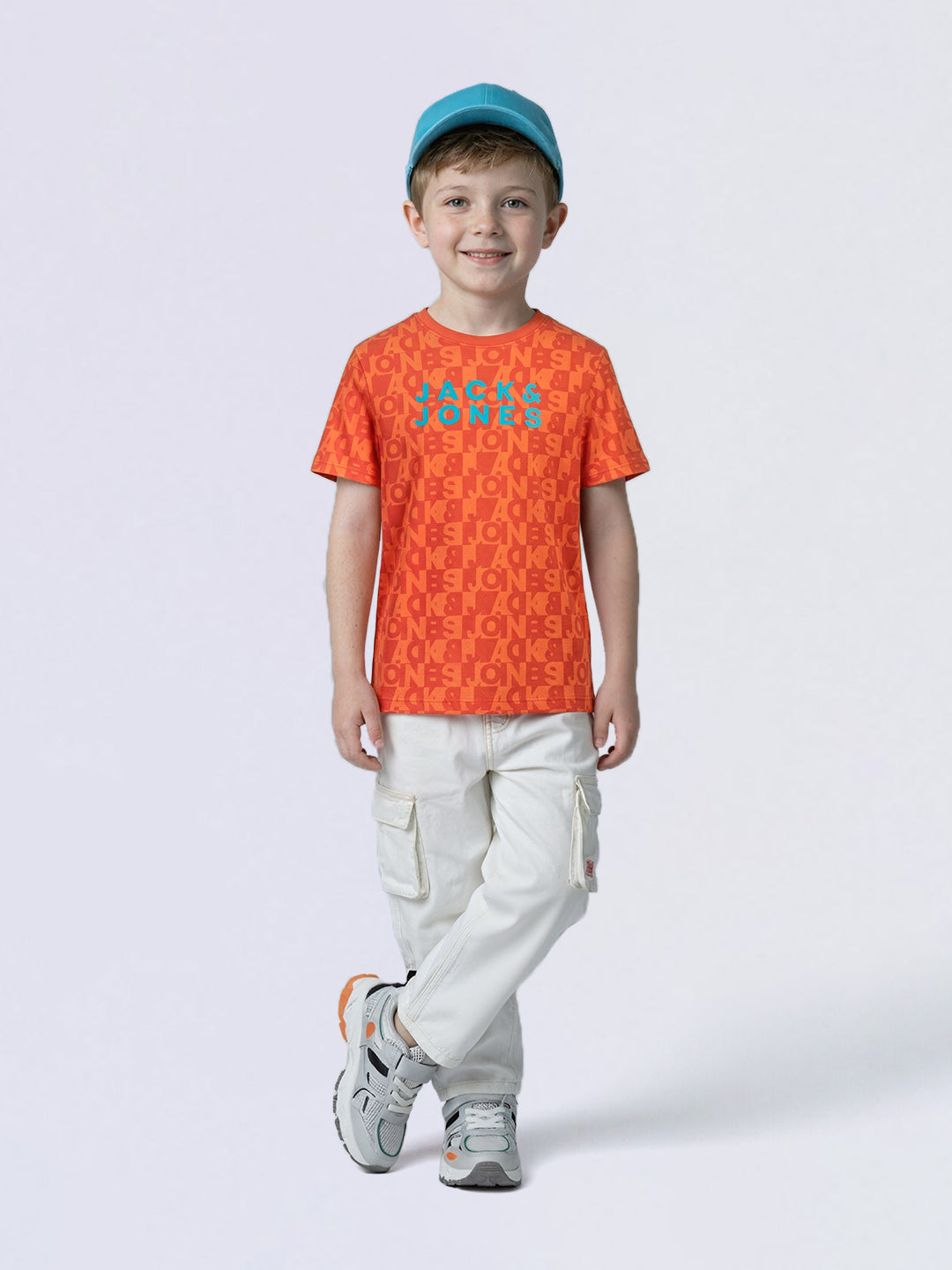 Boys Red Typographic Print T-shirt