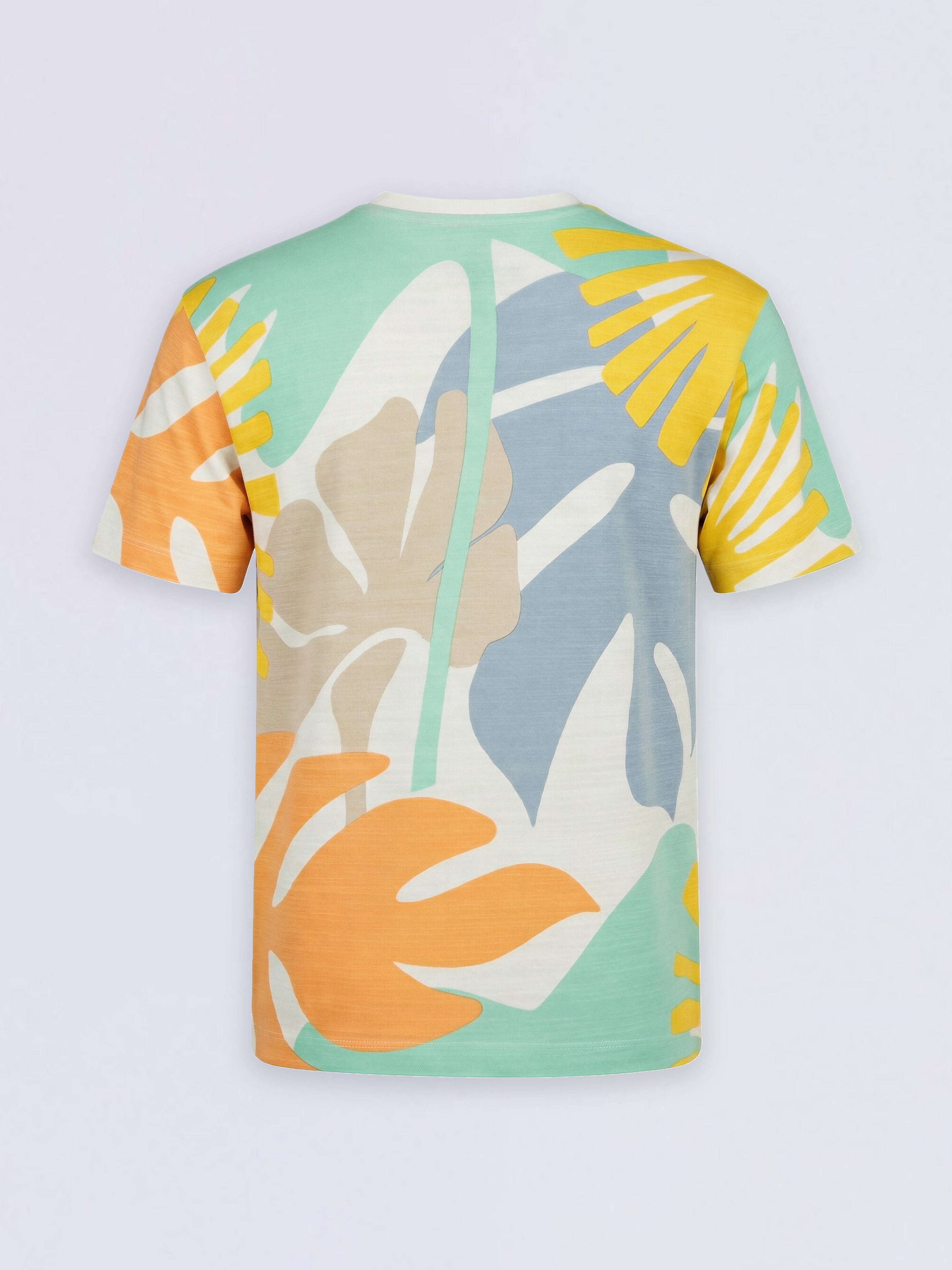 Boys White Tropical Print T-shirt