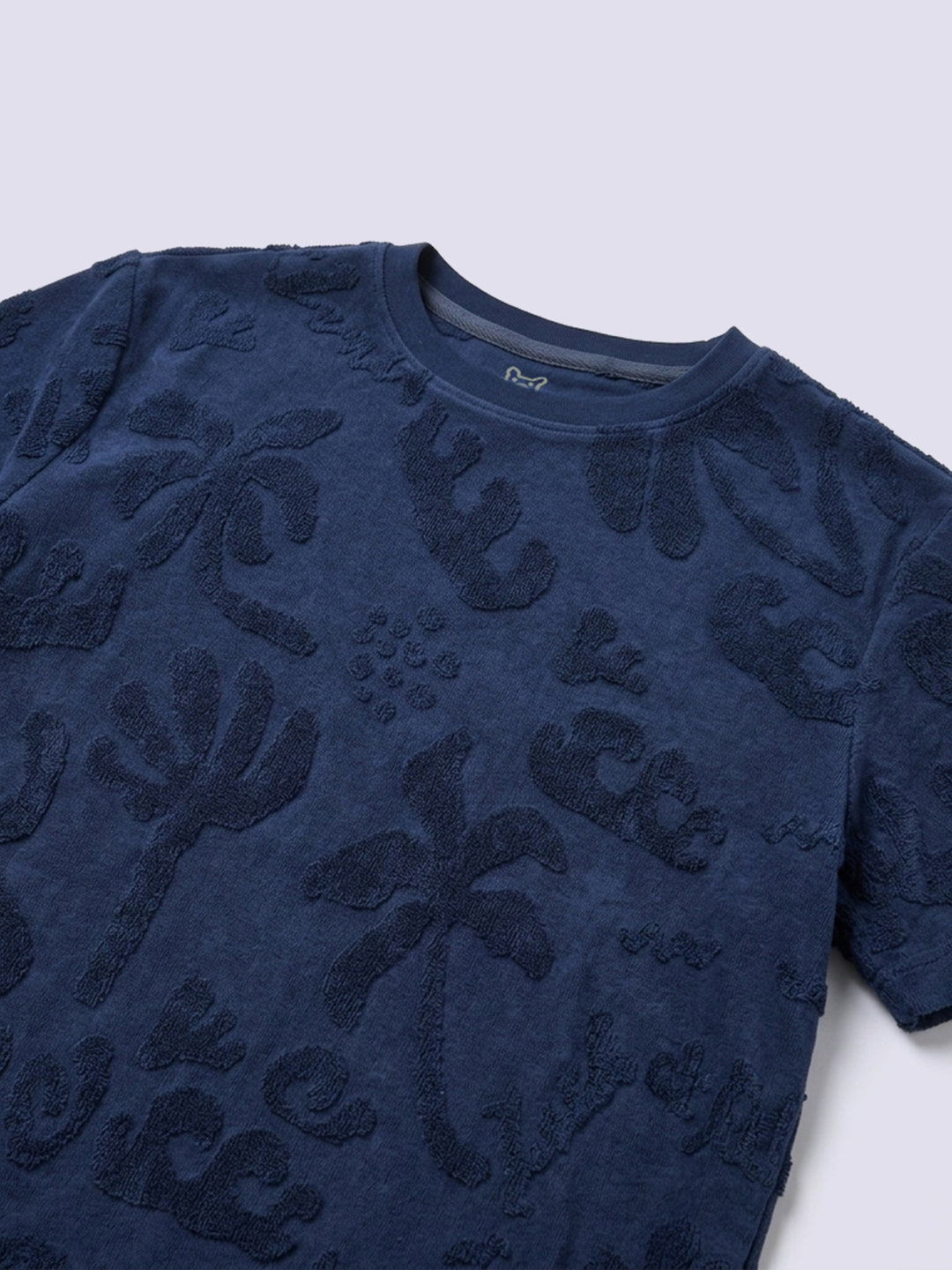 Boys Blue Tropical Print T-shirt