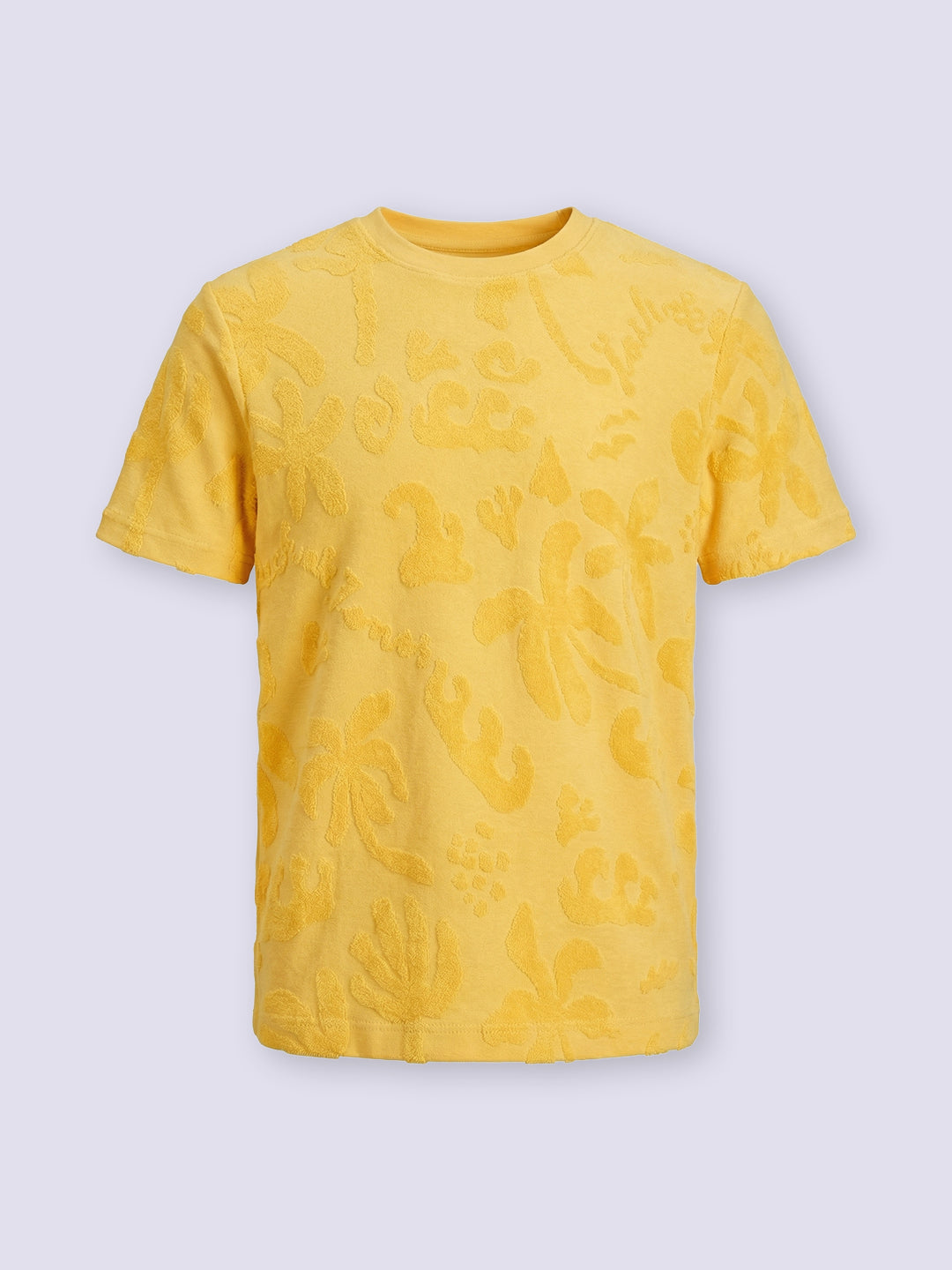 Boys Yellow Tropical Print T-shirt