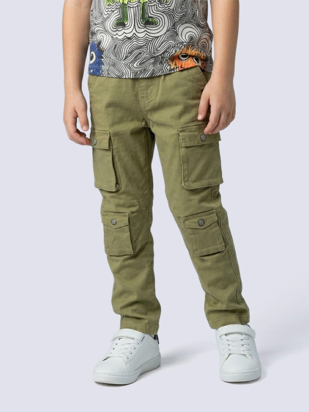 Boys Green Utility Pants