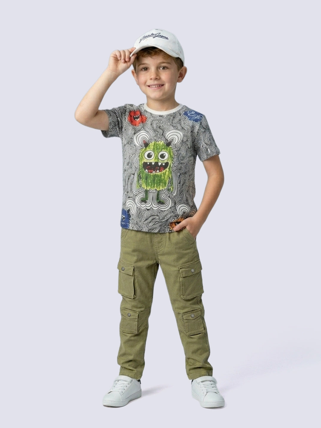 Boys Green Utility Pants