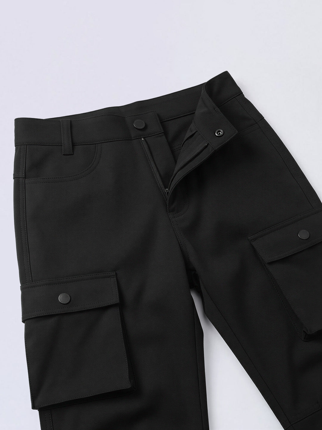 Boys Black Utility Cargo Pants