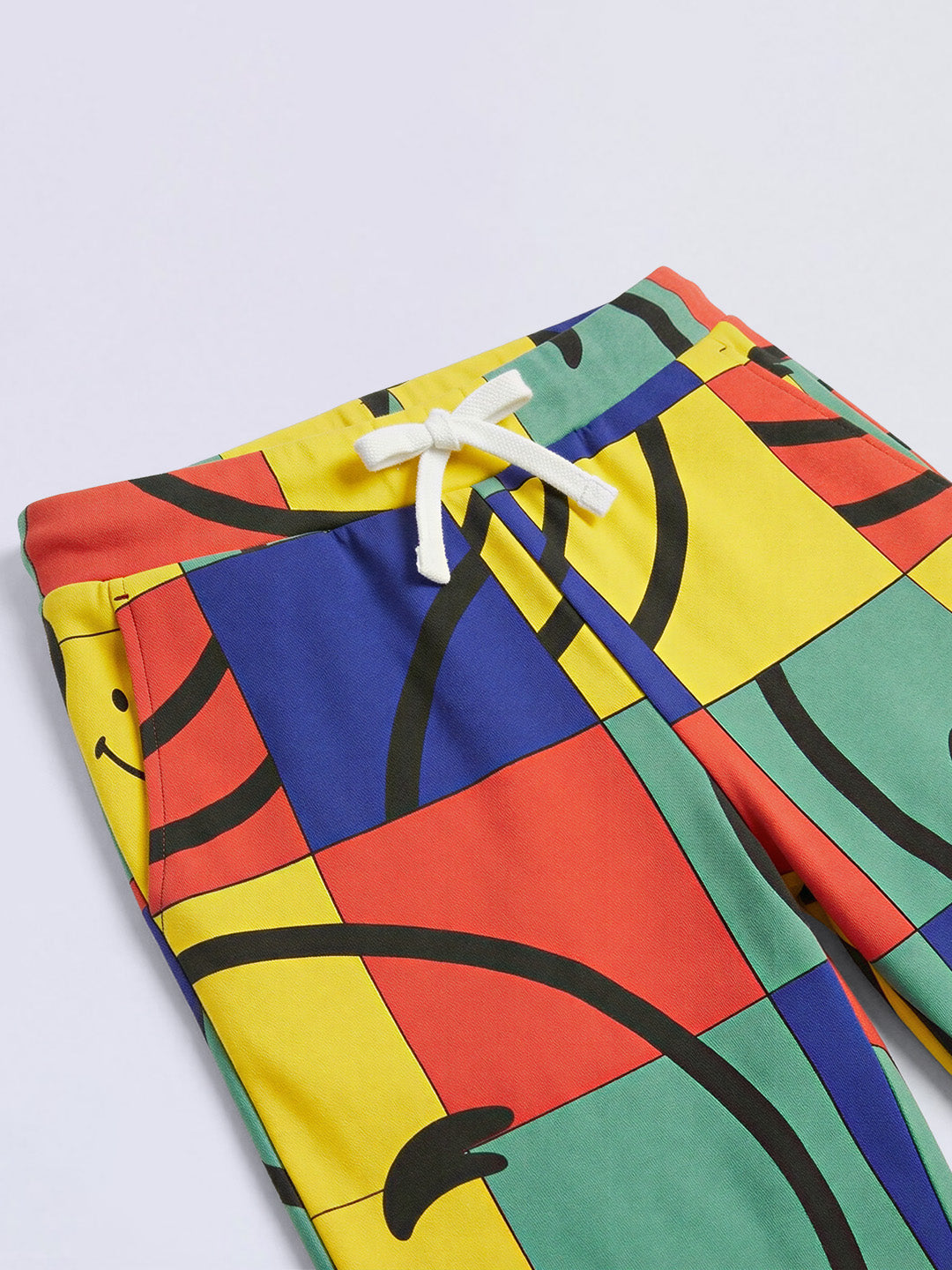 Boys Smiley Printed Oversized Shorts