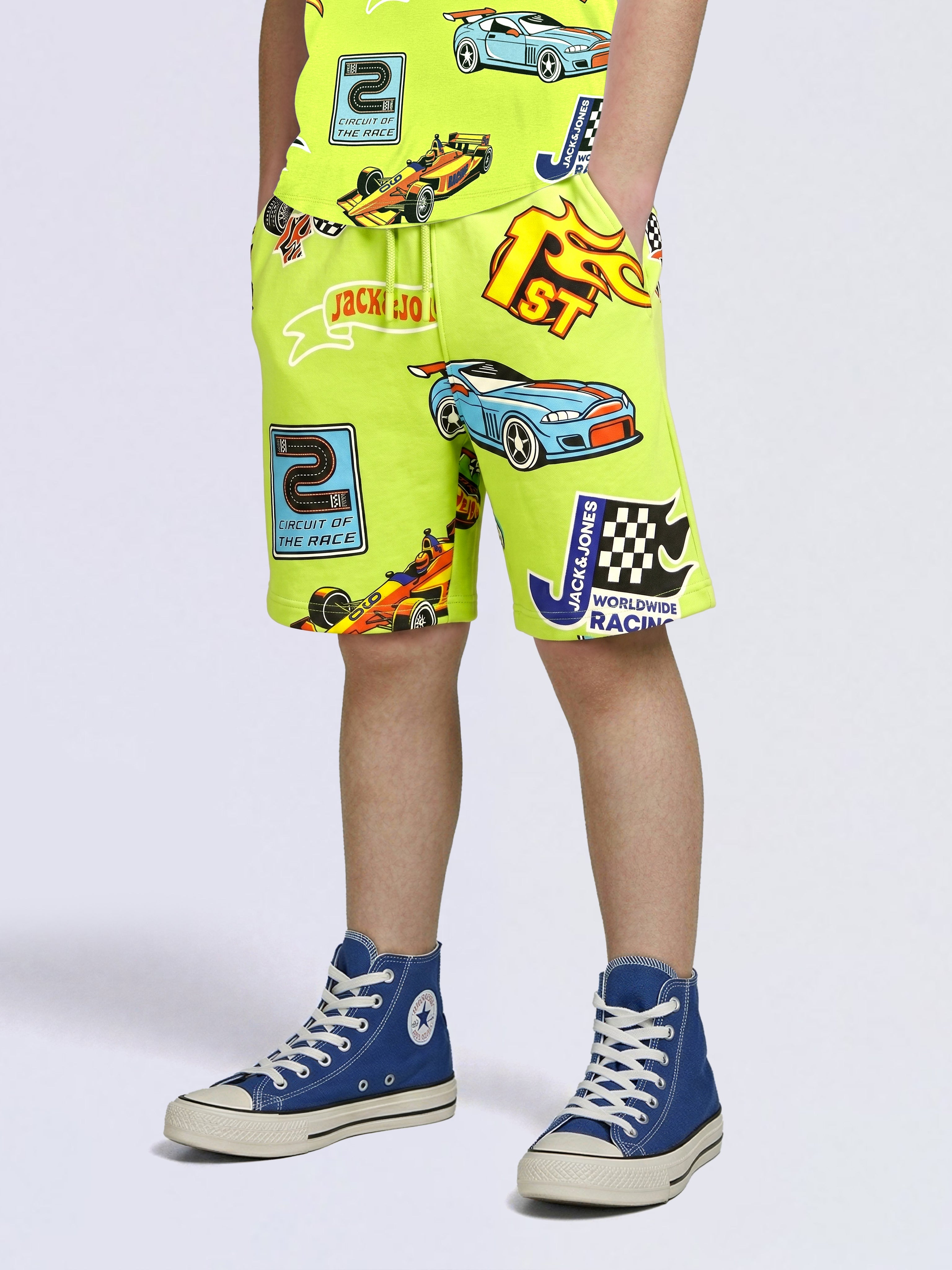 Boys Racing Print Shorts