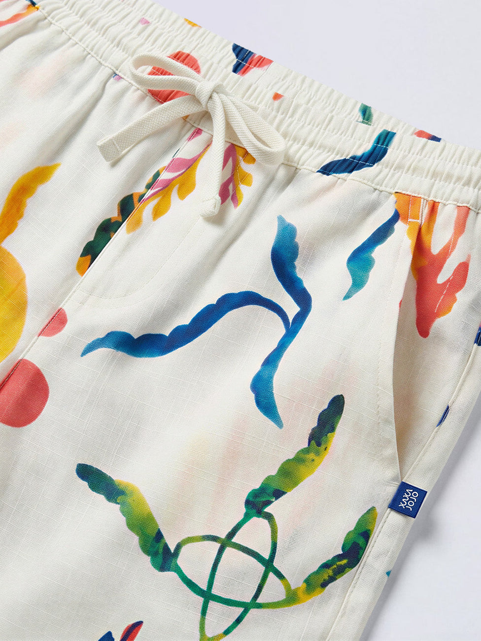 Boys White Printed Shorts