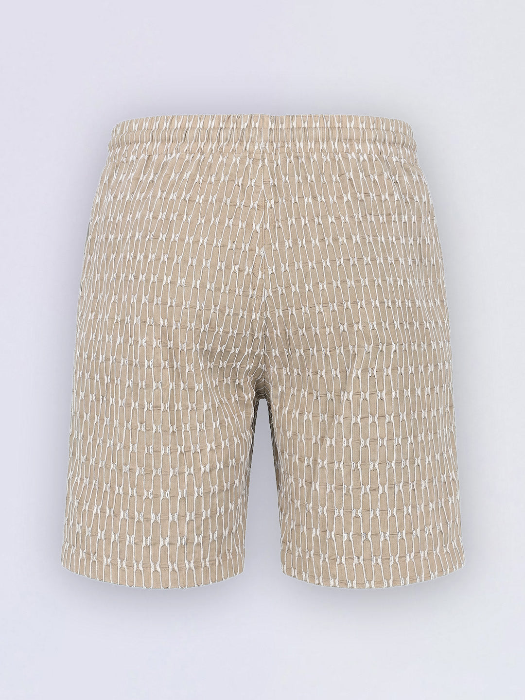 Boys Beige Textured Shorts