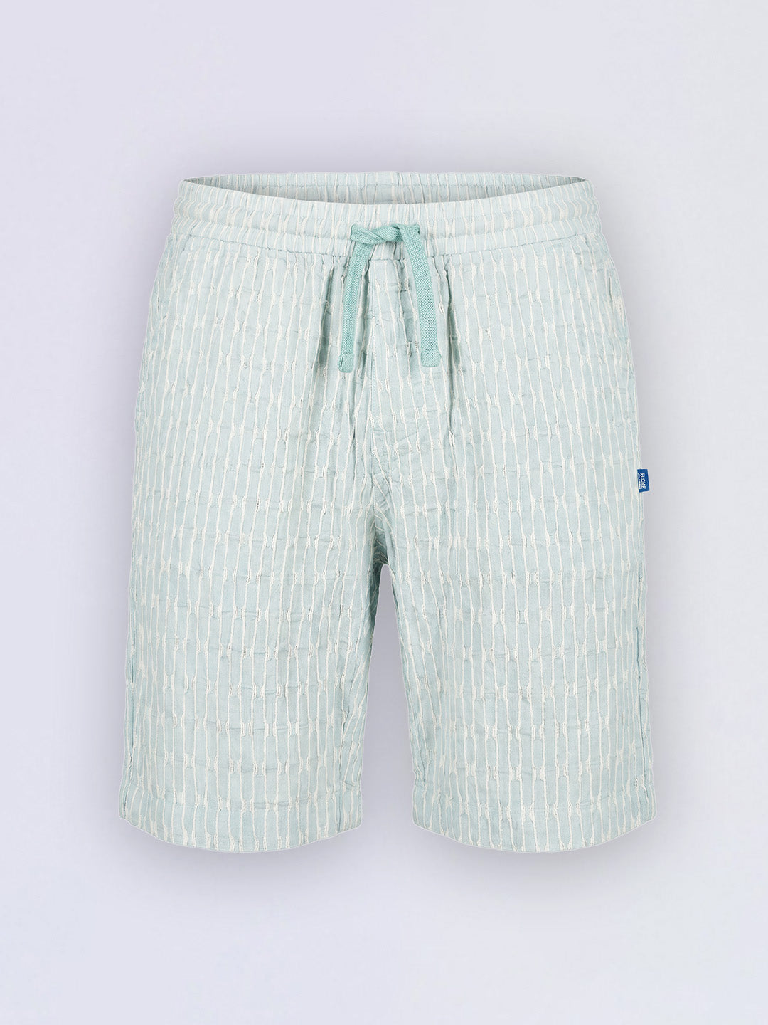 Boys Blue Textured Shorts