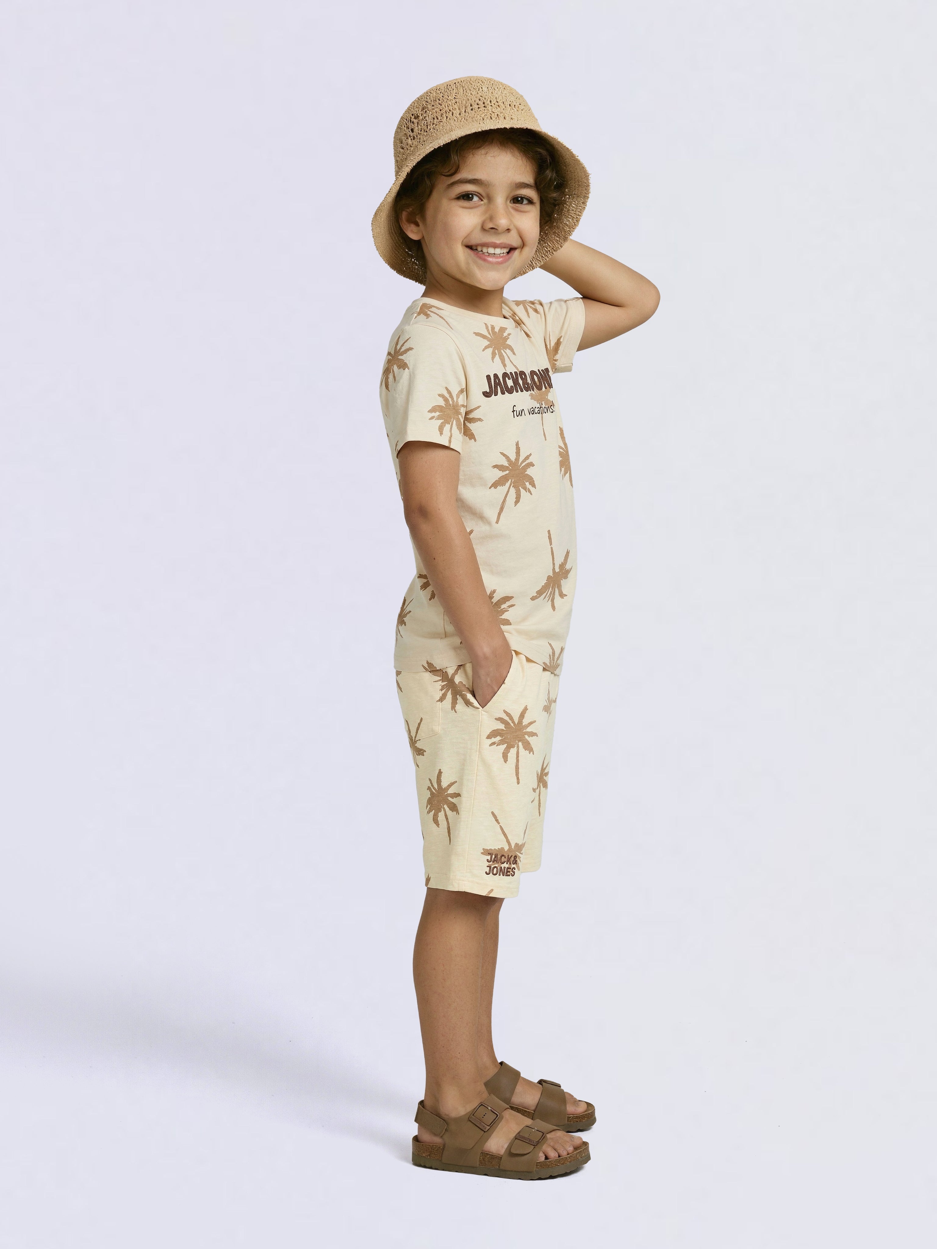 Boys Palm Tree Printed Shorts