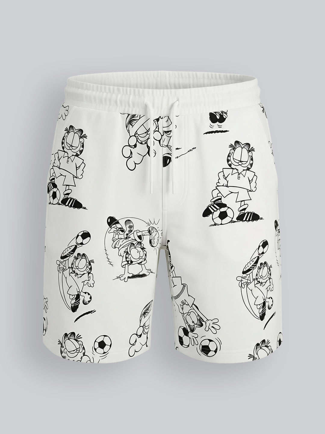 Boys Garfield Print Casual Shorts