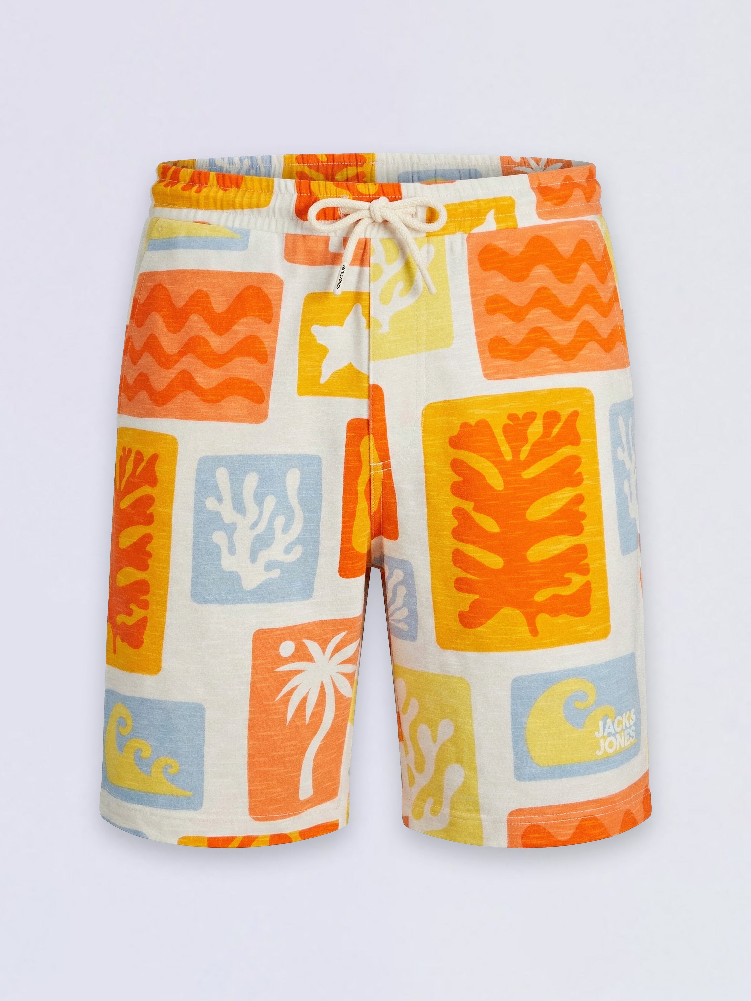 Boys Orange Colourblocked Shorts