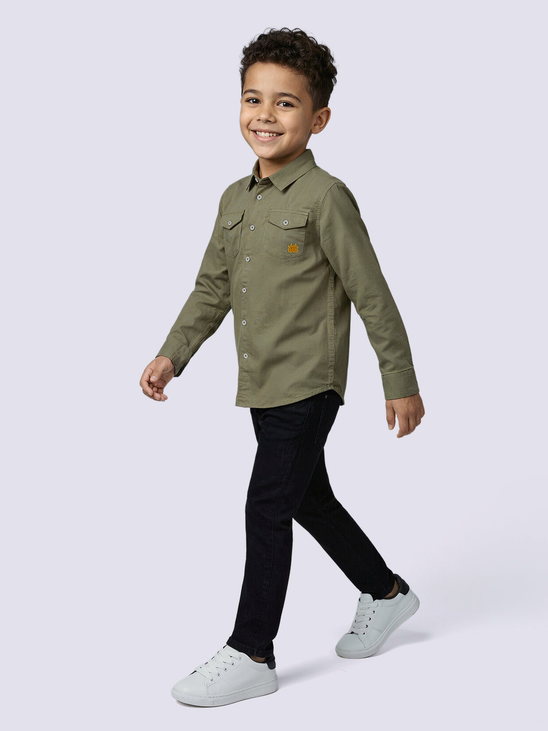 Boys Linen Blend Regular Fit Shirt