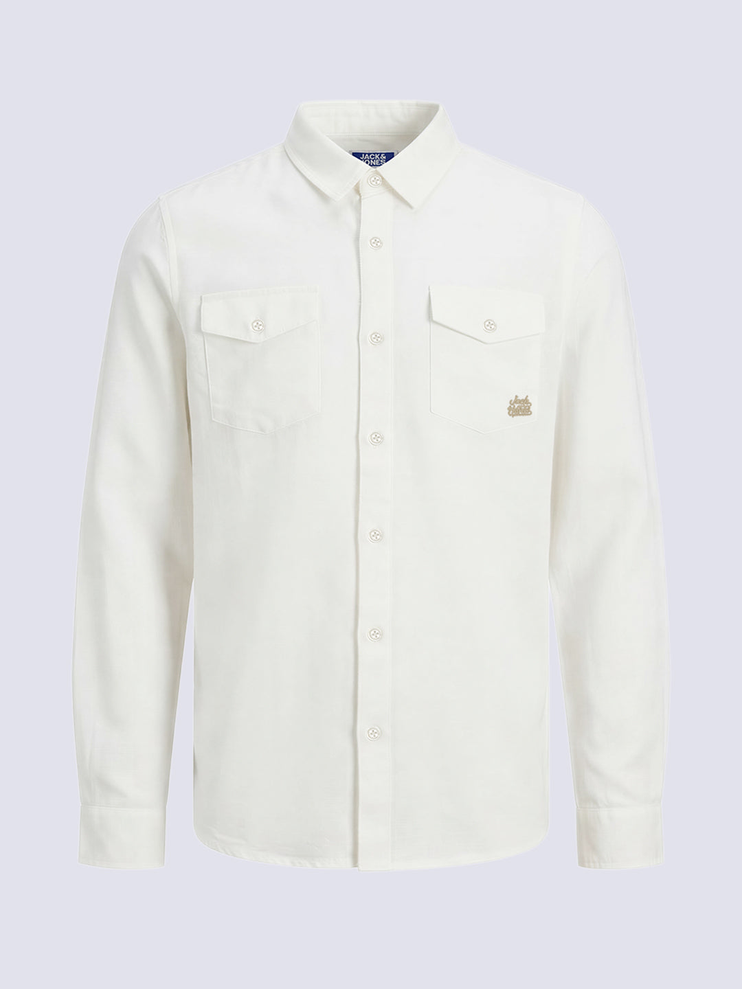 Boys Linen Blend Regular Fit Shirt - Off-White