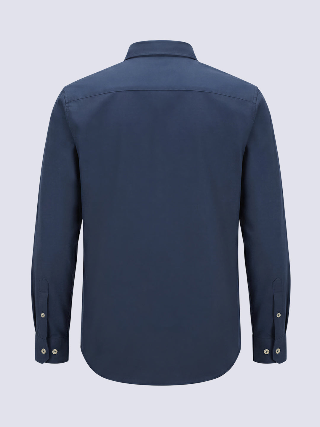 Boys Linen Blend Regular Fit Shirt - Navy Blue