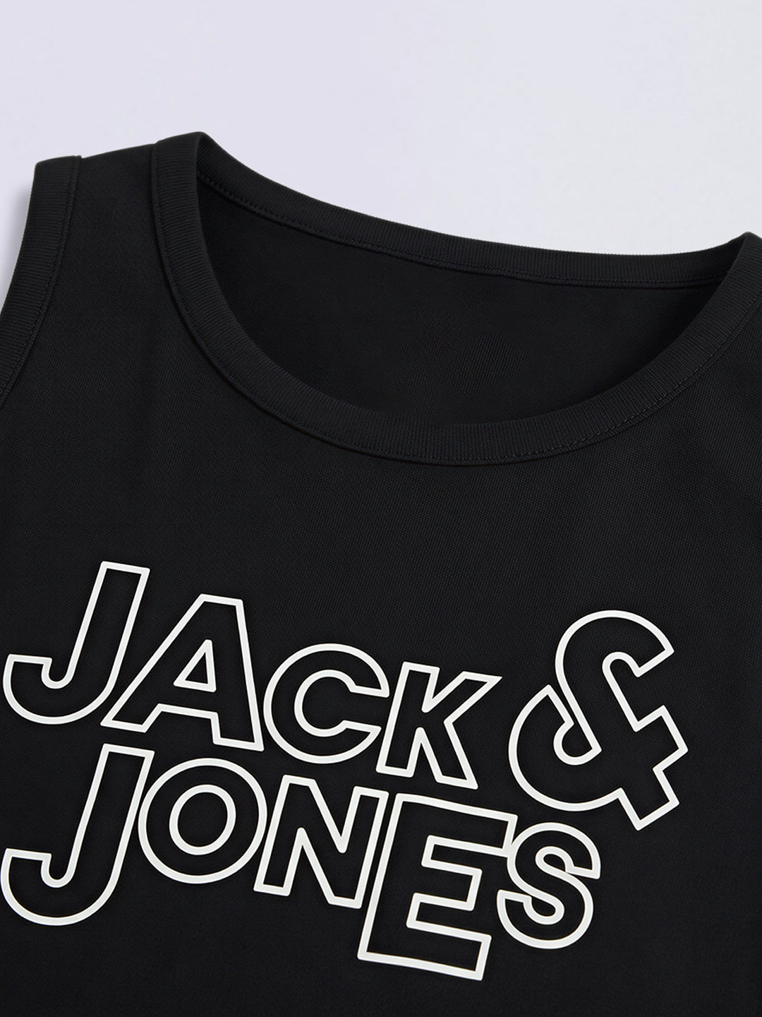 Boys Black Logo Print Sleeveless T-shirt