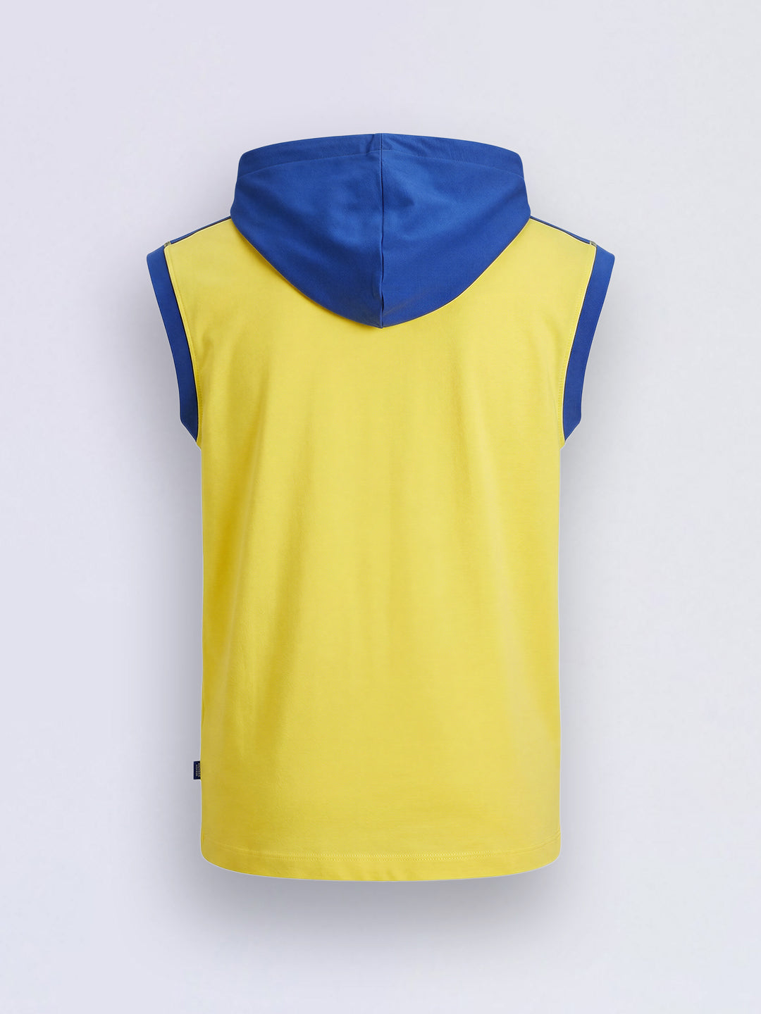 Boys Yellow Colourblocked Hooded T-shirt