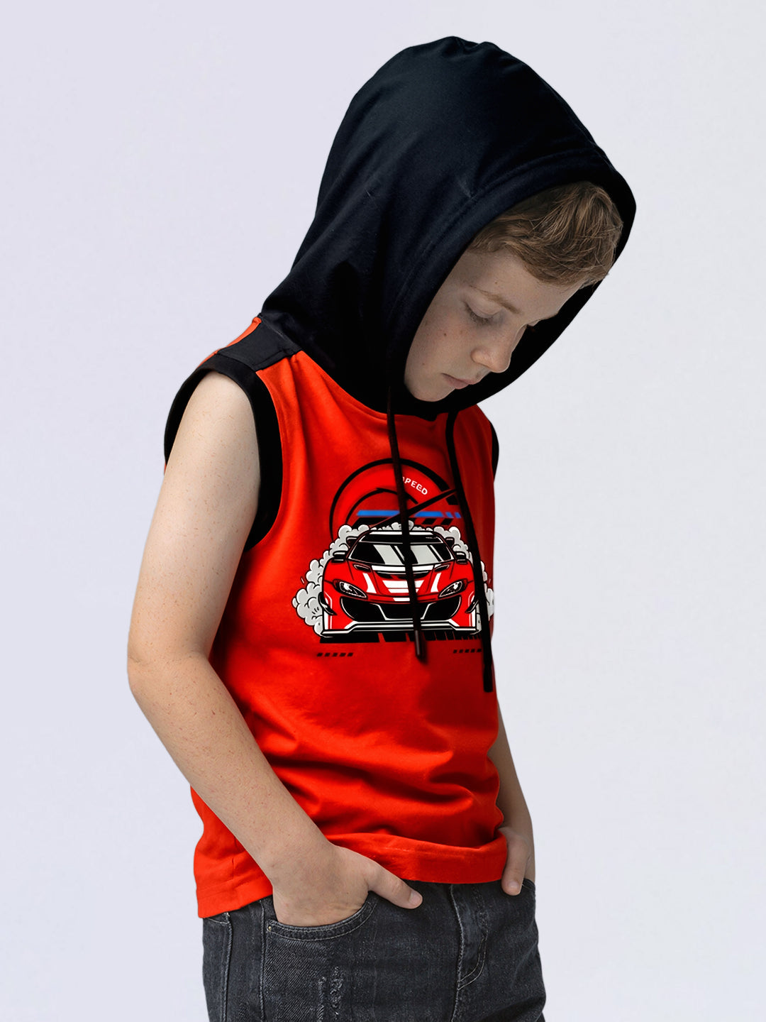 Boys Printed Hooded T-shirt