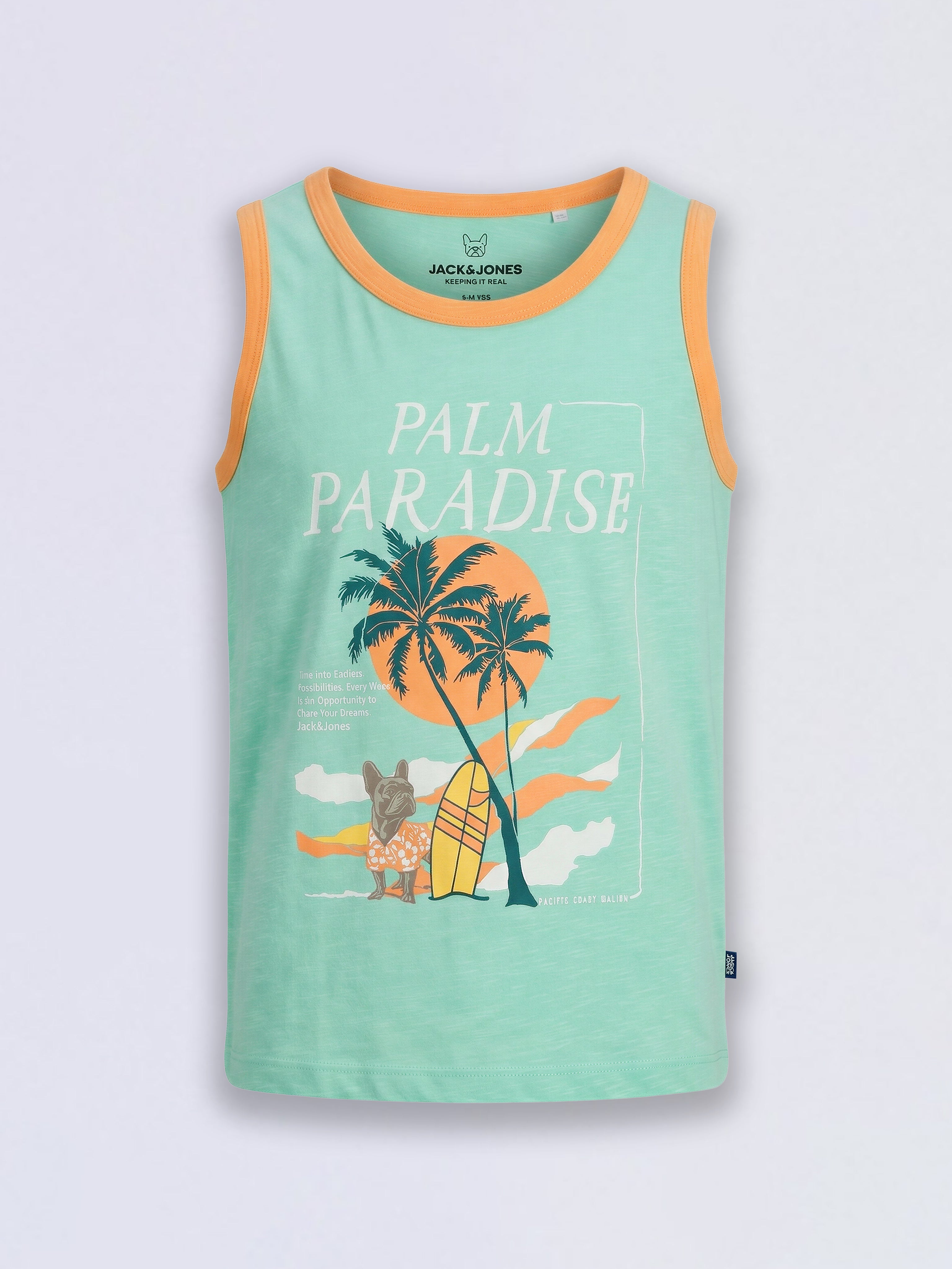 Boys Tropical Print Sleeveless T-shirt