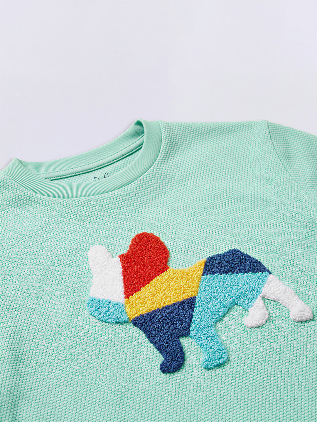 Boys Embroidered Doggo Print T-short