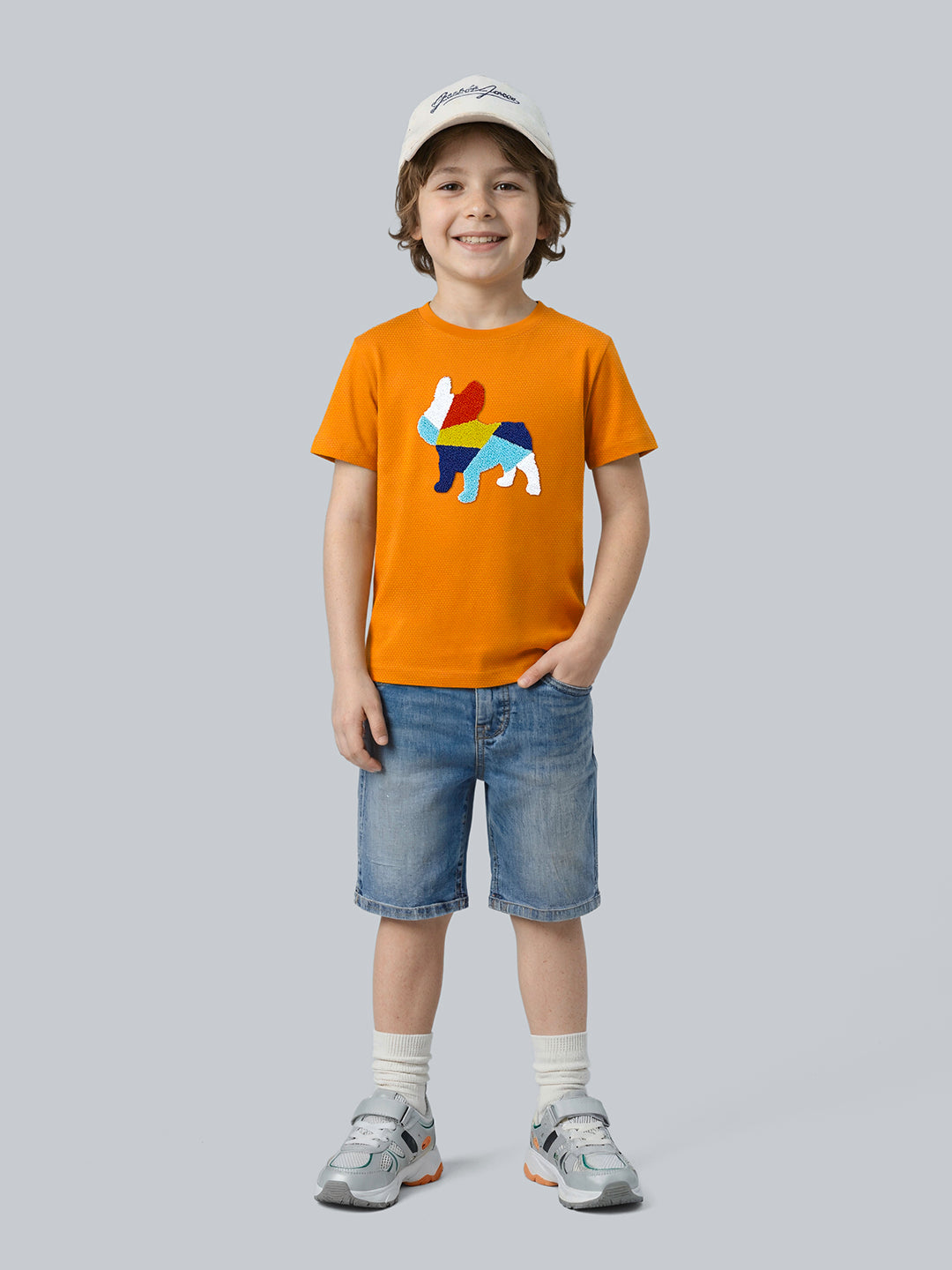 Boys Embroidered Print T-shirt