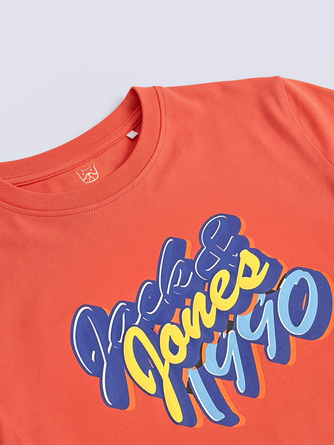 Boys Red Printed Cotton T-Shirt