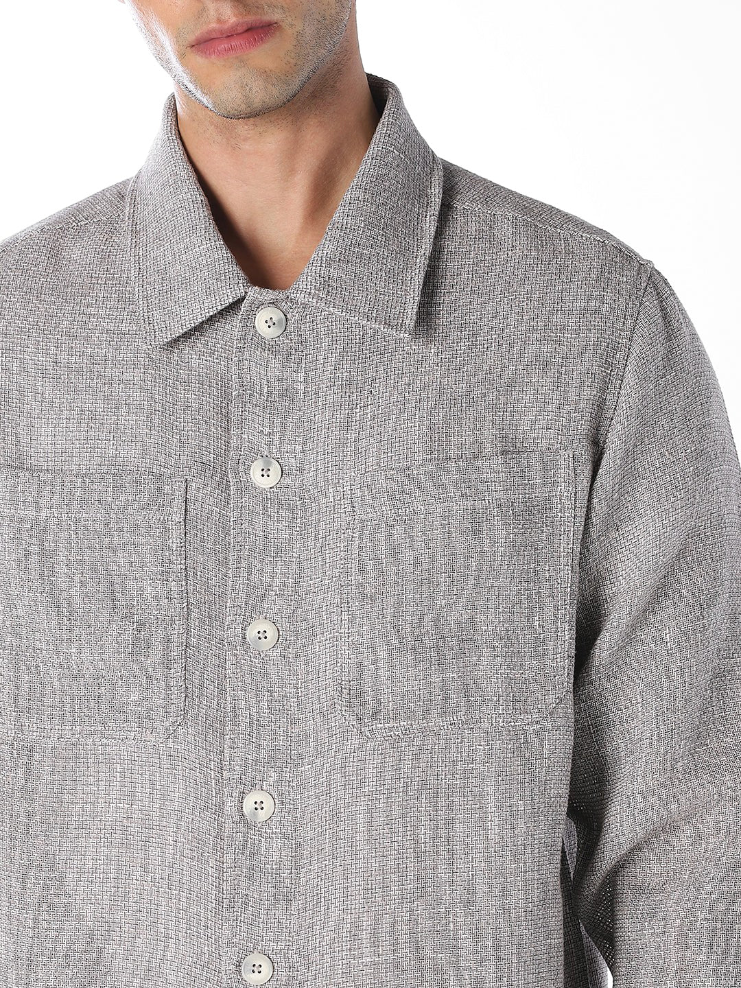 Dobby Cotton Overshirt