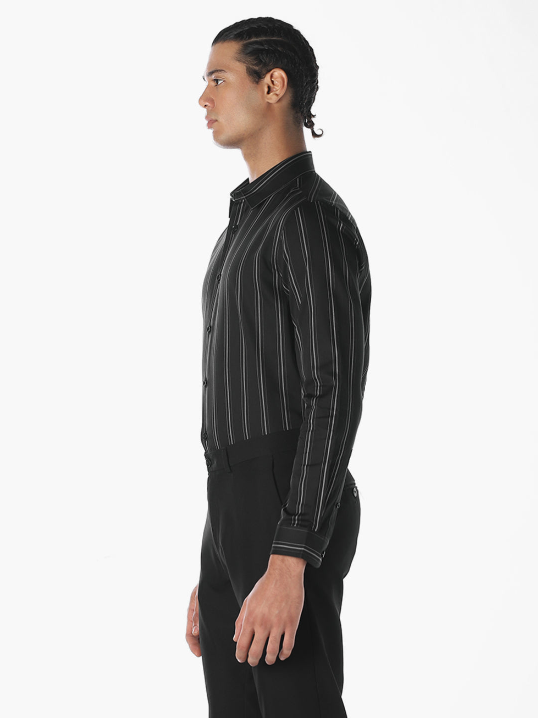 Striped Cotton Slim Fit Shirt