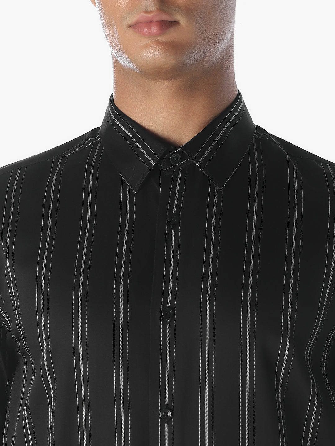 Striped Cotton Slim Fit Shirt