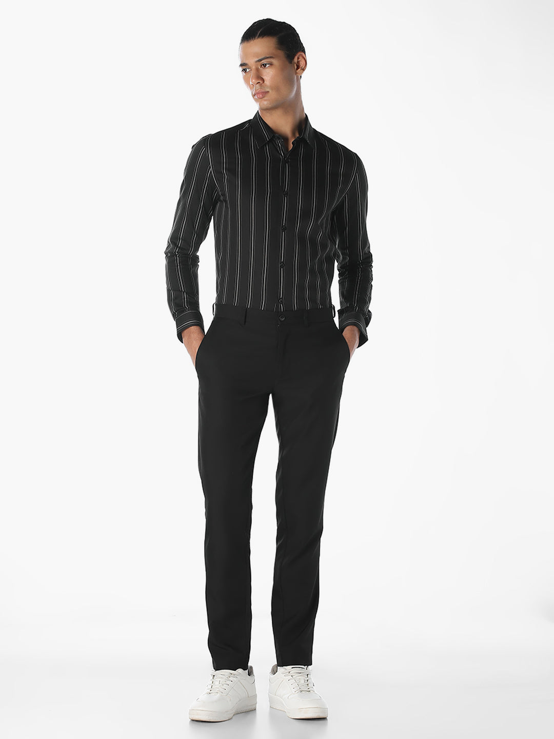 Striped Cotton Slim Fit Shirt