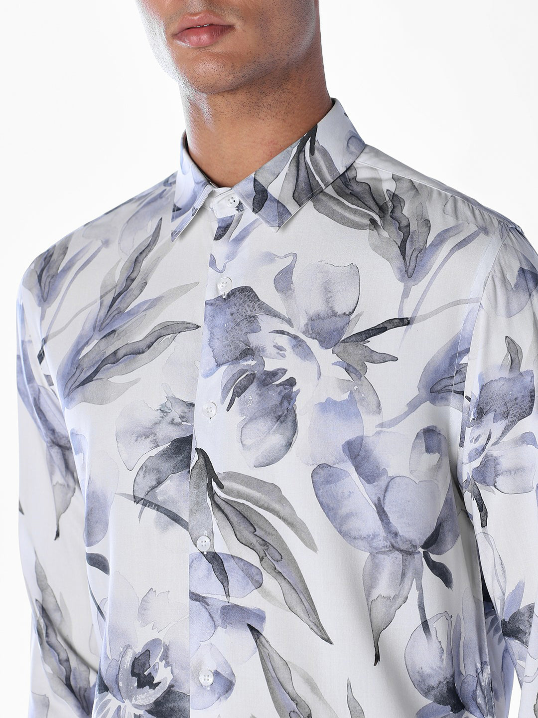 Viscose Printed Slim Fit Shirt