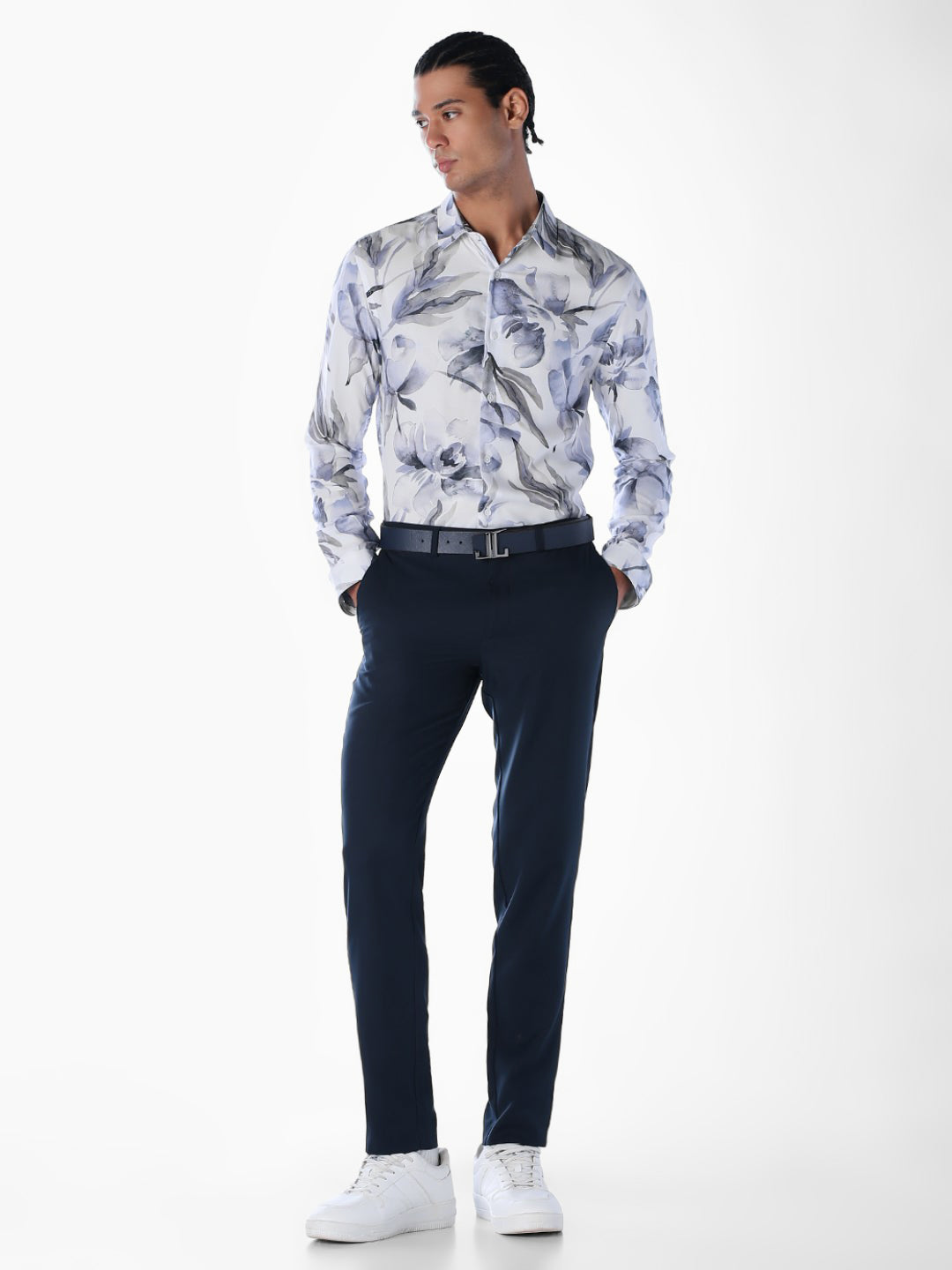 Viscose Printed Slim Fit Shirt