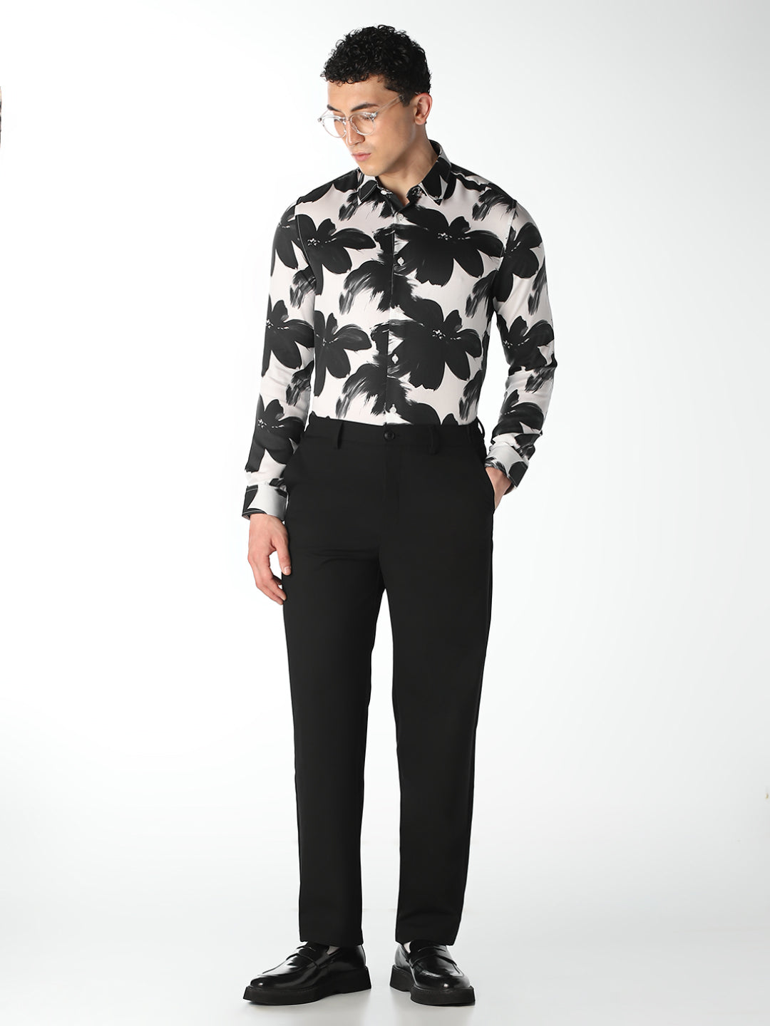 Slim Fit Cotton Floral Shirt