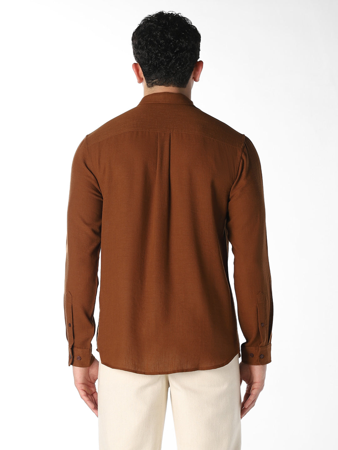 Dark Brown Regular Fit Shirt