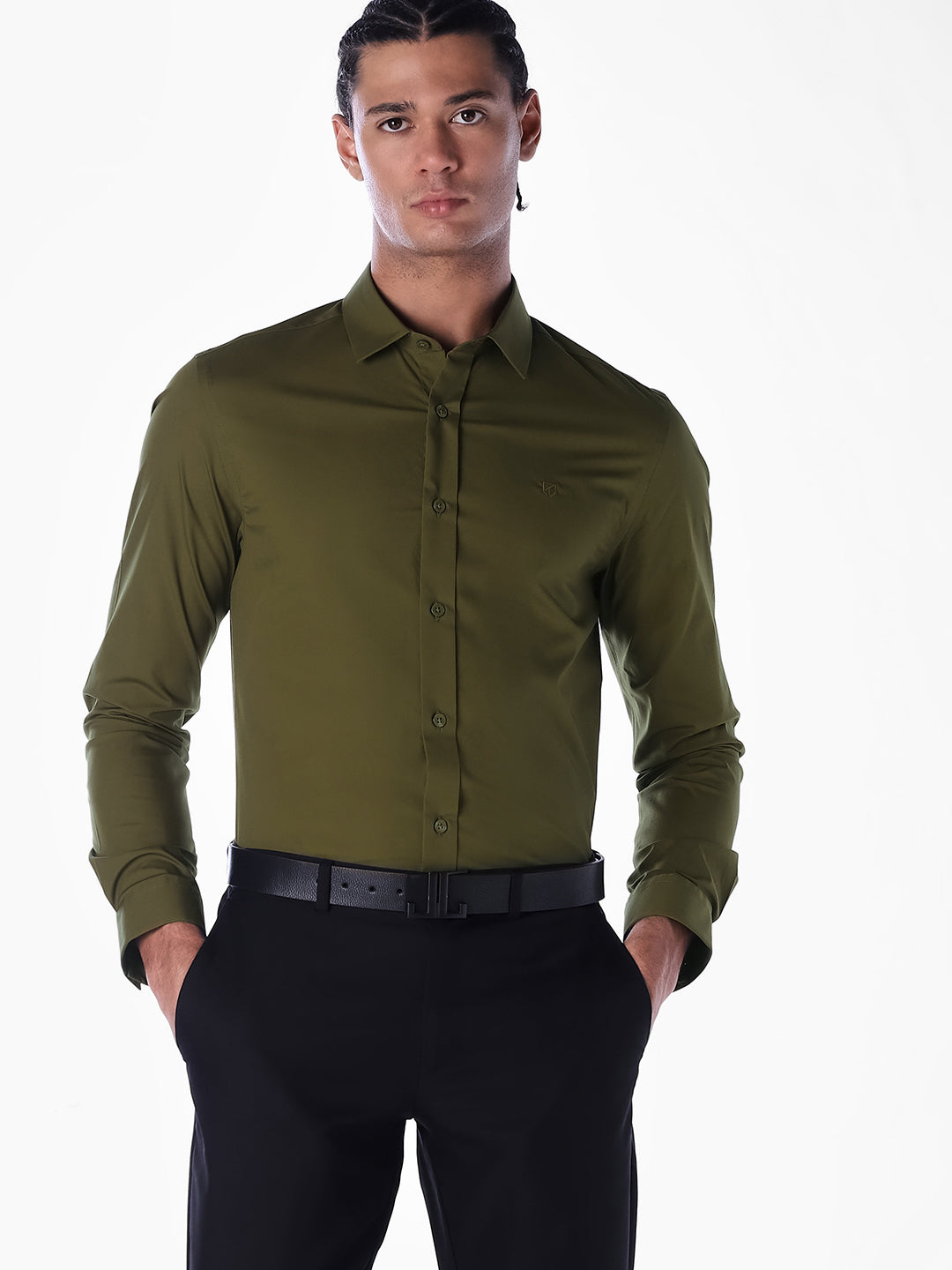Cotton-Stretch Slim Fit Shirt