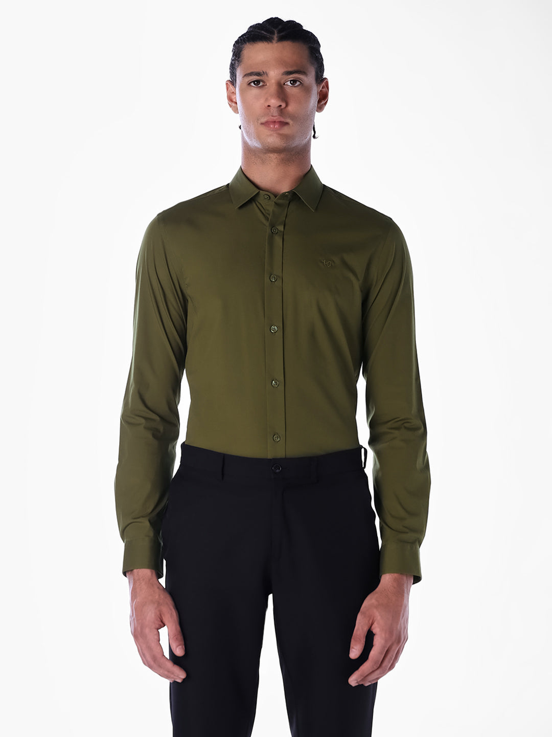 Cotton-Stretch Slim Fit Shirt