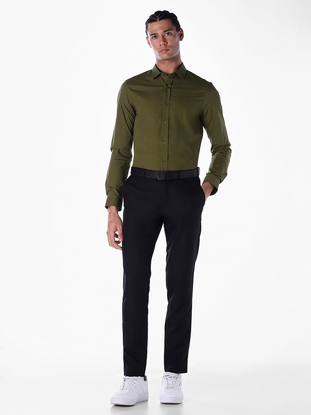 Cotton-Stretch Slim Fit Shirt