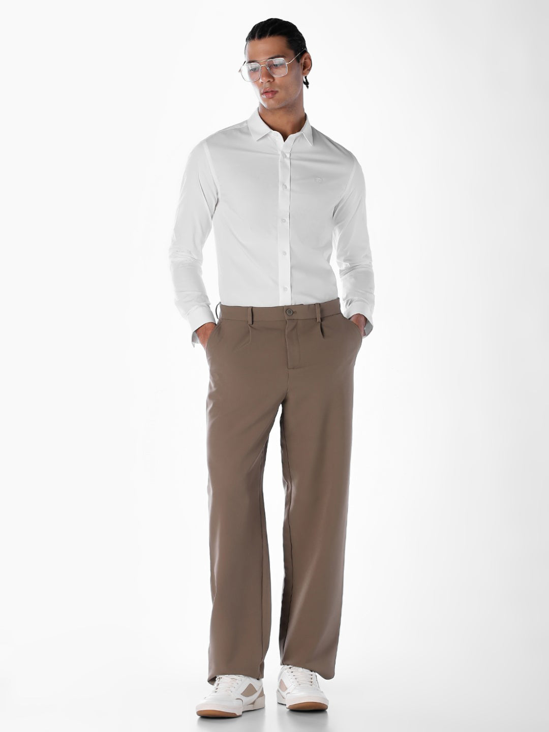 Cotton-Stretch Slim Fit Shirt - White