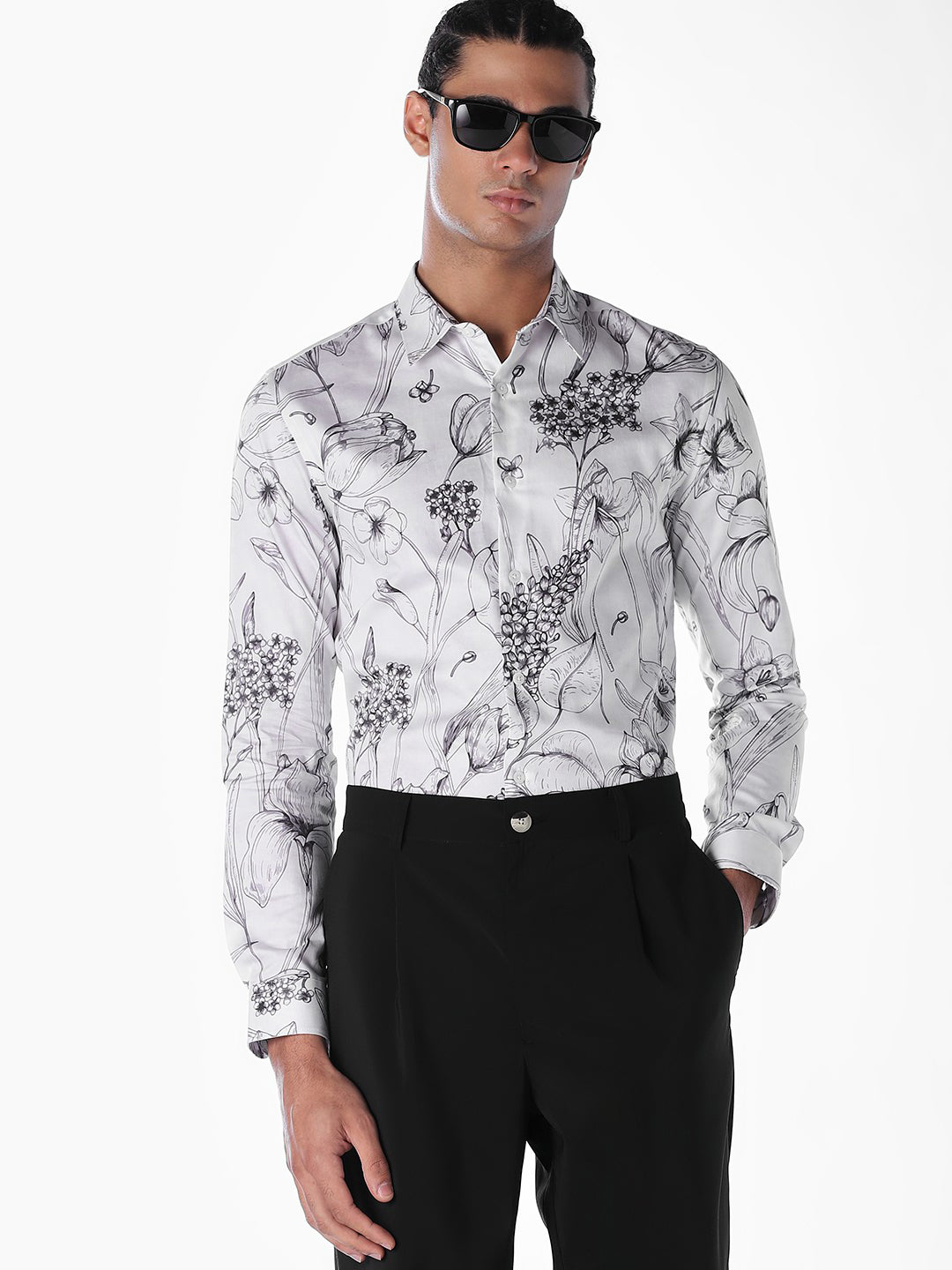 Cotton Printed Slim Fit Shirt